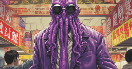 An octopus-headed business-hacker.