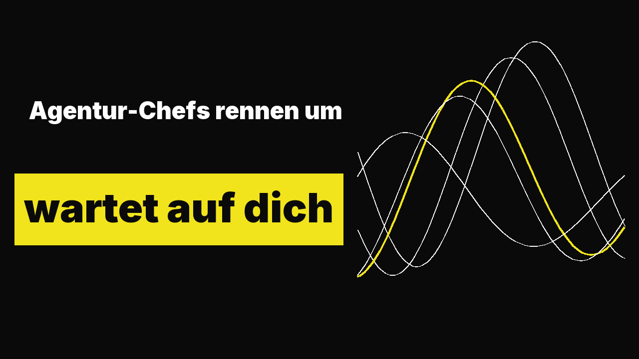 Agentur-Chefs rennen um ihr Leben! Und der geilste Job der Welt wartet auf dich.
