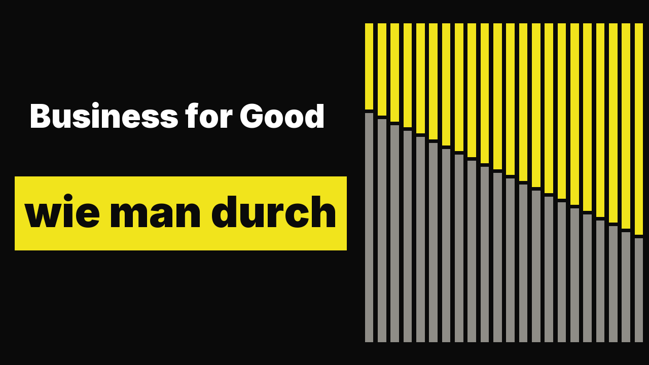 Business for Good – wie man durch Unternehmungen soziale und ökologische Probleme lösen kann