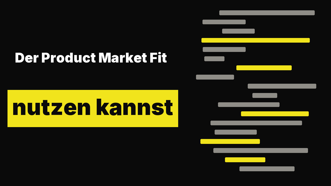 Der Product Market Fit Score und wie du ihn für dein Business nutzen kannst