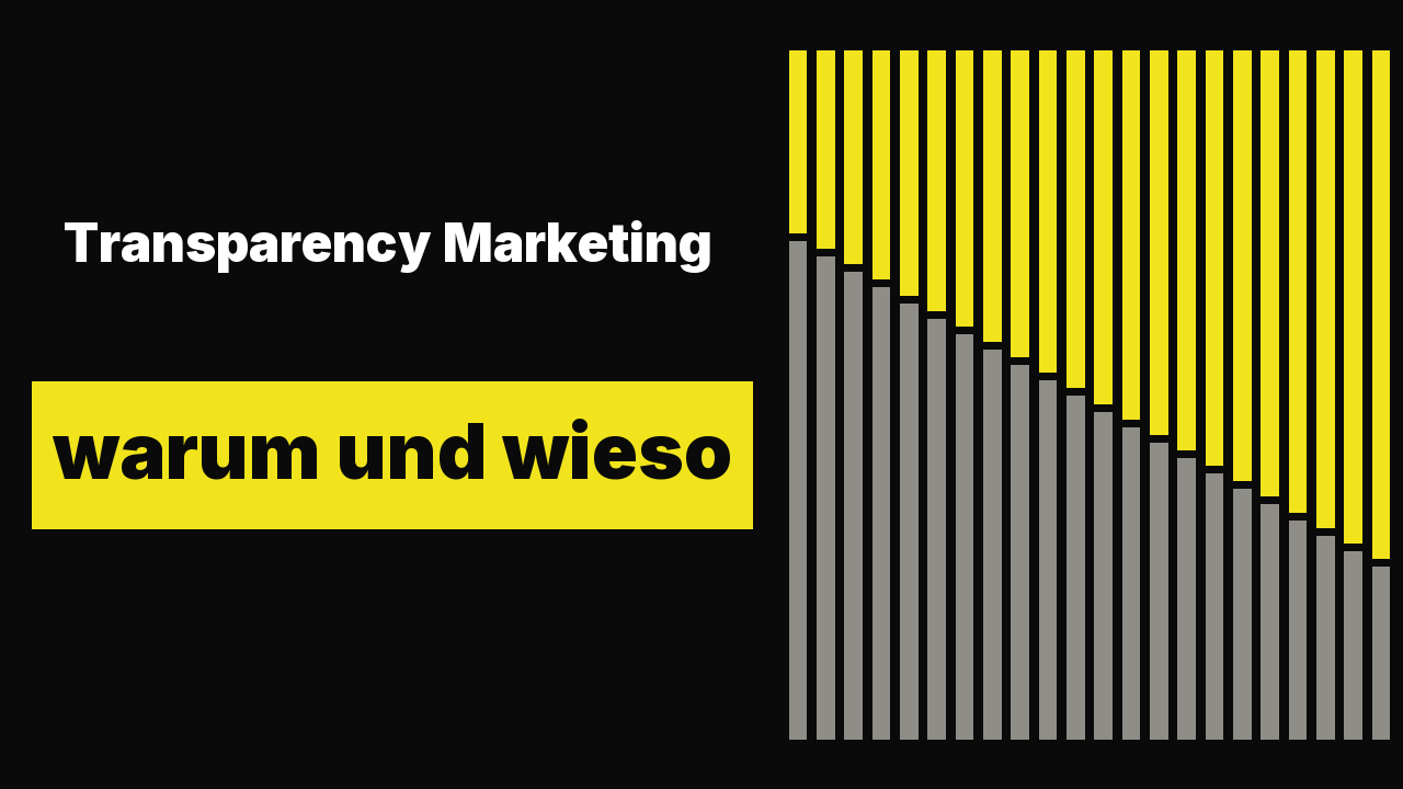 Transparency Marketing – warum und wieso ist das der neue heiße Scheiß