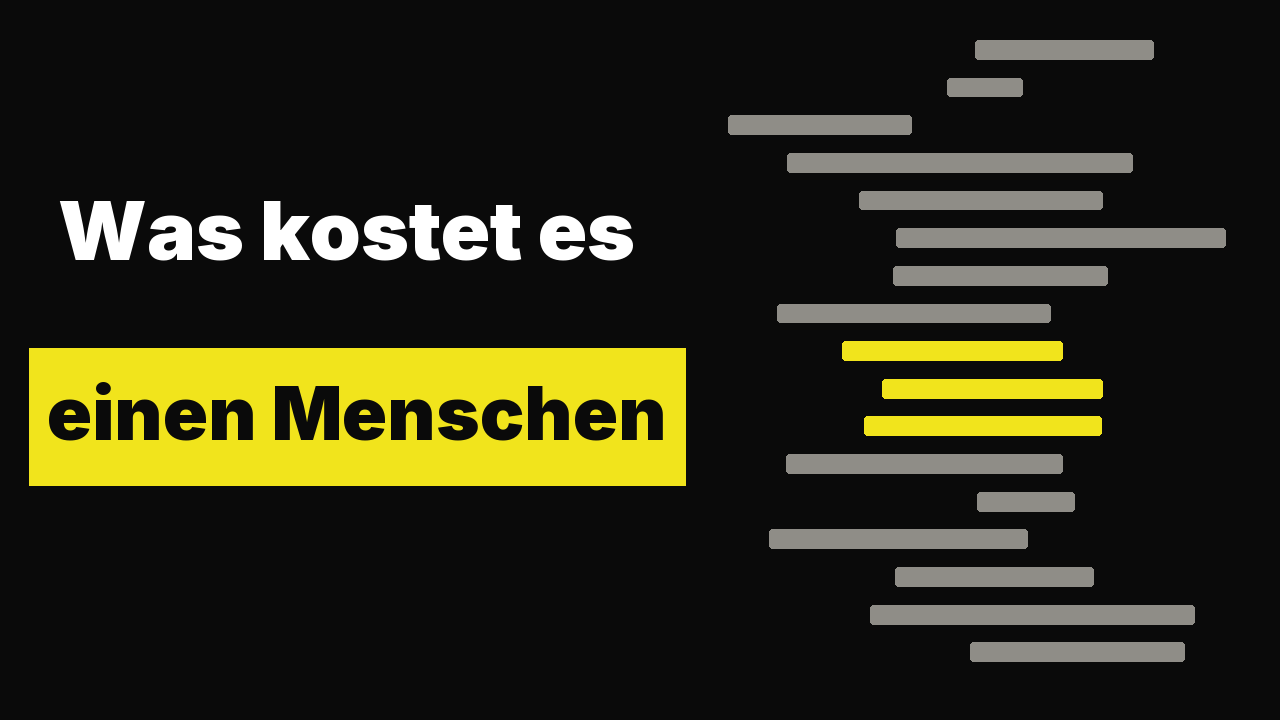 Was kostet es, einen Menschen zu simulieren?
