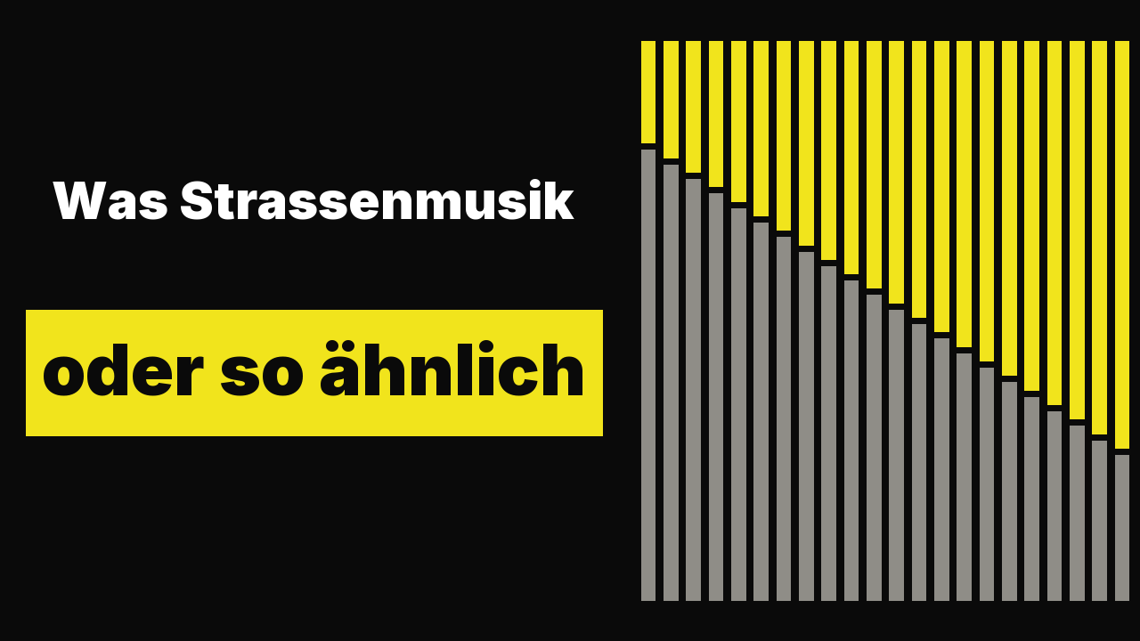Was Strassenmusik mit gutem Marketing zu tun hat und wie wir euch von Schüchtern & Nüchtern über Raw & Random zu Eternal Fandom begleiten – oder so ähnlich