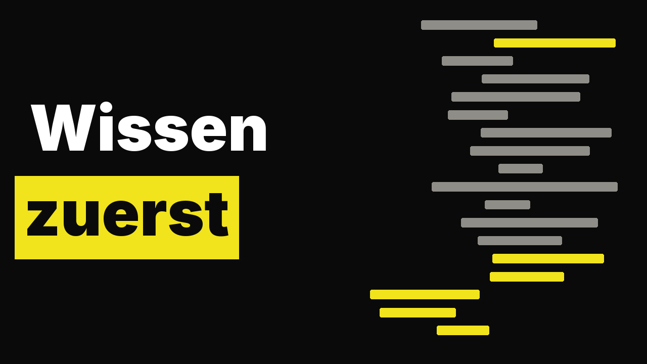 Wissen zuerst