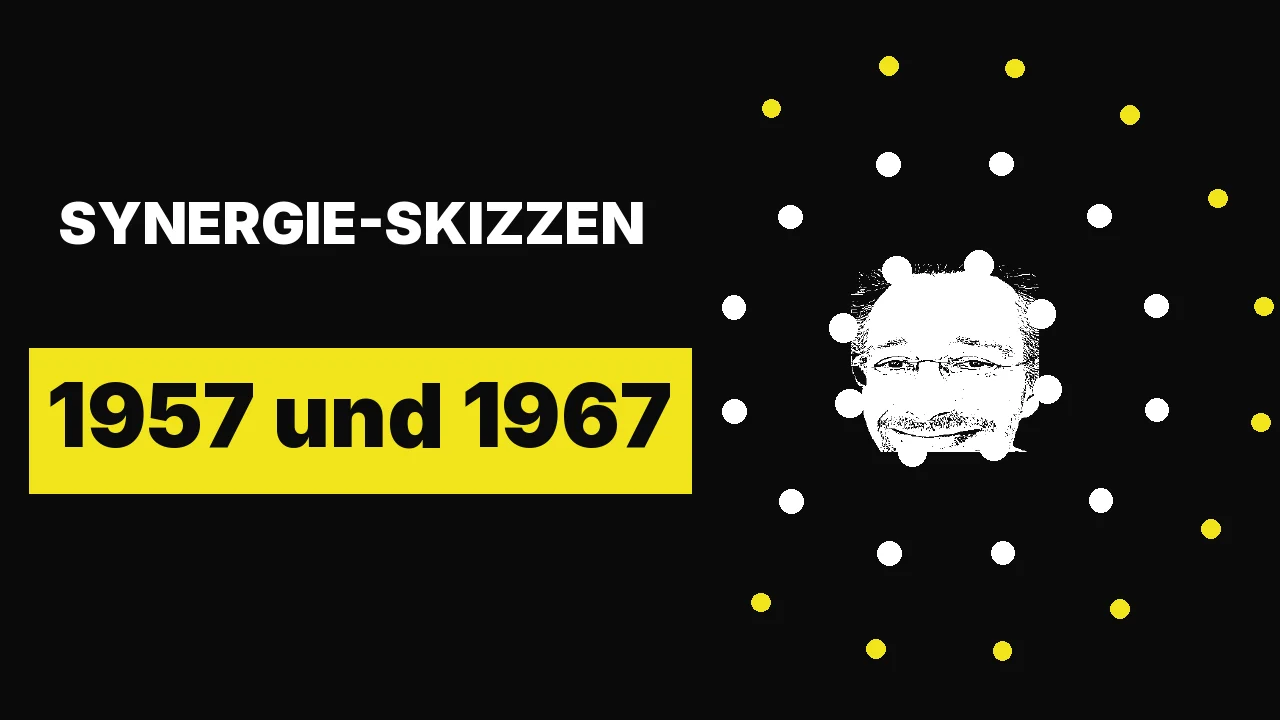 Disney-Synergie-Skizzen 1957 und 1967: der Film in der Mitte, dann rücken die Parks nach